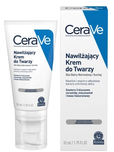 Cerave, nawilżający krem do twarzy, 52 ml