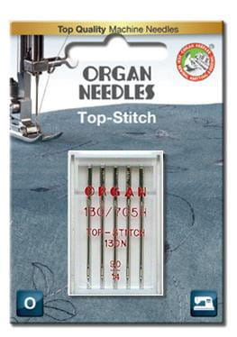 3127 Igły Organ Top Stitch półpłaskie rozmiar 90