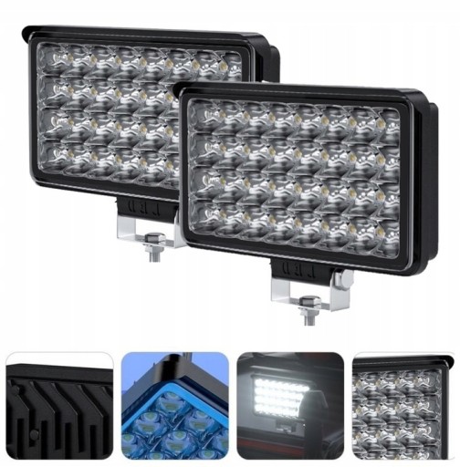 LAMPA ROBOCZA 96W 12V 24V ŚWIATŁO DŁUGIE KRÓTKIE