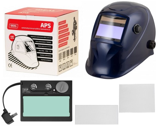 Przyłbica spawalnicza samościemniająca automatyczna IDEAL APS-616 G BLUE T