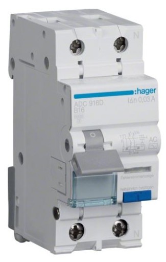 Wyłącznik różnicowoprądowy 1P+N B16A/30mA ADC916D