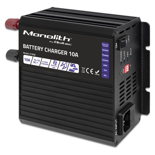 Inteligentna ładowarka do akumulatorów LiFePO4 AGM GEL SLA 10A 12V