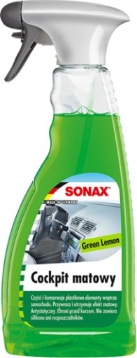 SONAX MATOWY DO KOKPITU PLASTIKU GREEN LEMON PLAK