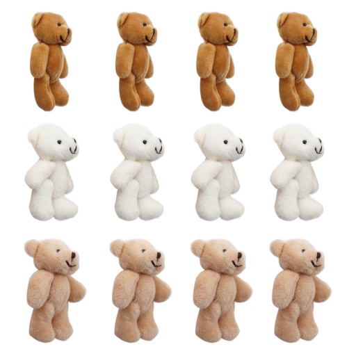 12 sztuk Mini wypchane misie Wygodne miękkie