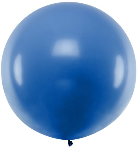 BALON GIGANT OLBRZYM KULA NIEBIESKI PASTELOWY NA URODZINY ŚLUB WESELE 100CM