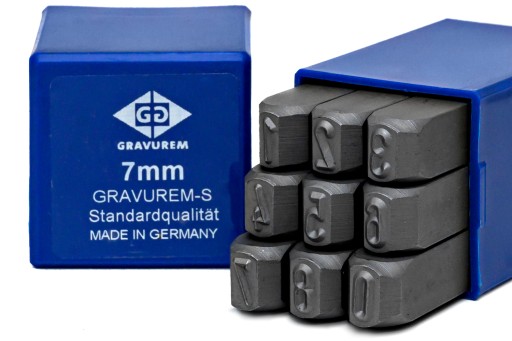 ZNACZNIK NUMERATOR STEMPLE CYFRY 0-9 GERMANY 7 mm