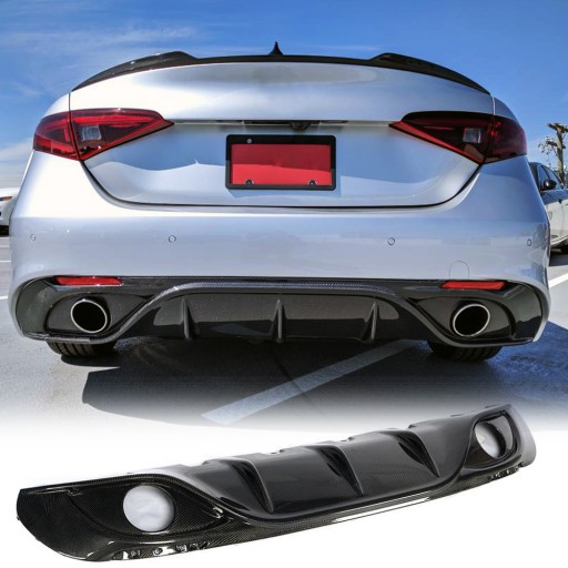 Carbon tylny Dyfuzor Dokładka Zderzaka Alfa Romeo Giulia Sport 2016-2019