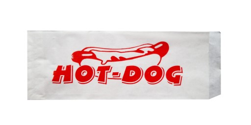 Torebka koperta papierowa na HOTDOGA z nadrukiem 