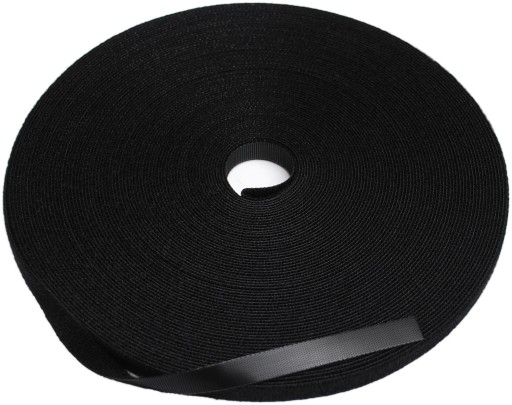 RZEP DWUSTRONNY DO KABLI 10mm CZARNY