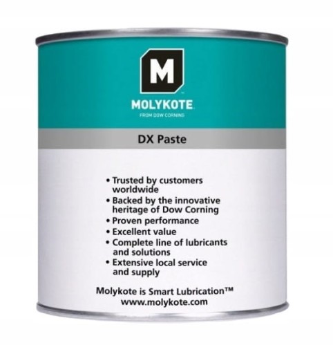 Molykote DX 1kg biała pasta-smar, wysoka nośność do metalu, tworzyw