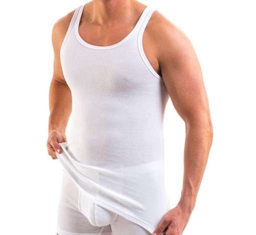 PODKOSZULKA MĘSKA 100% BAWEŁNA prążek XXXL
