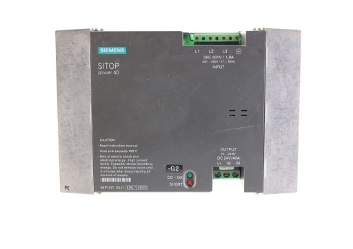 SIEMENS 6EP1437-1SL11 6EP14371SL11 PSU 24VDC 40A