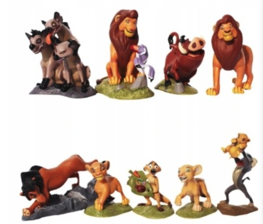 ZESTAW FIGUREK KRÓL LEW SIMBA TIMON PUMBA 9 SZT