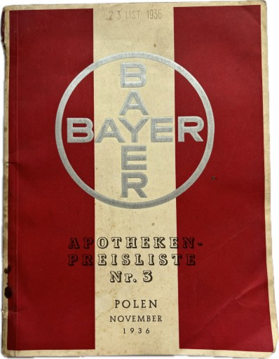 BAYER 1936 KATALOG PRODUKTÓW LEKI