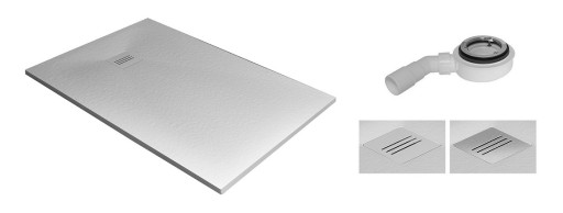 Brodzik RADAWAY Kyntos F 210x80 biały konglomerat