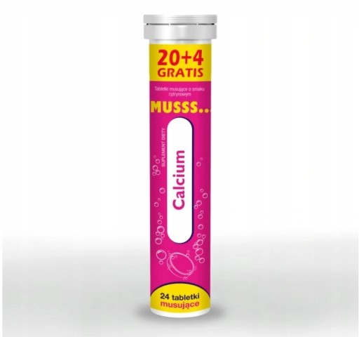 TABLETKI MUSUJĄCE CALCIUM WAPŃ MUSSS 24SZT.