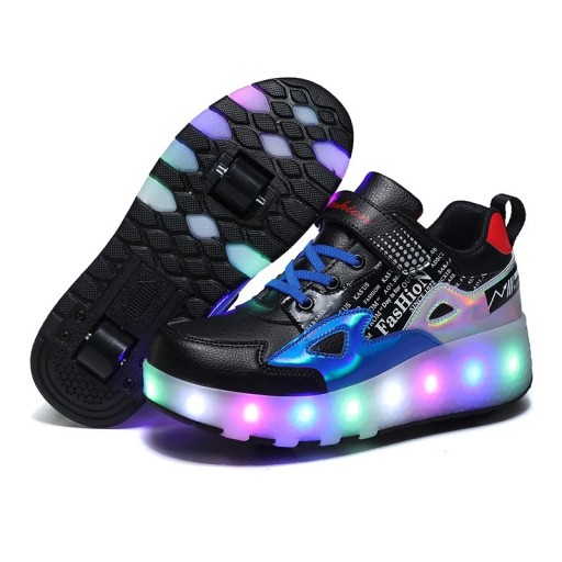 SWIECACE BUTOROLKI BUTY Z ROLKAMI LED ROLKI WROTKI R.27-42 Promocja!