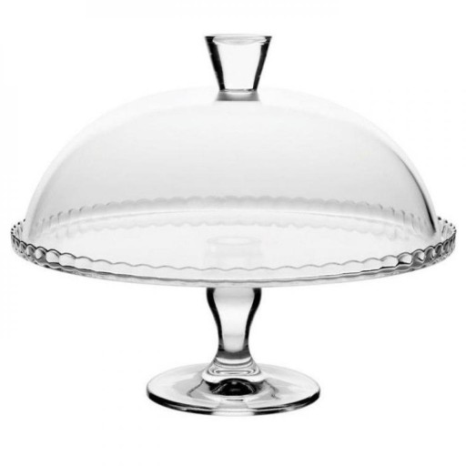 PATERA Z KLOSZEM 32CM SZKŁO HARTOWANE