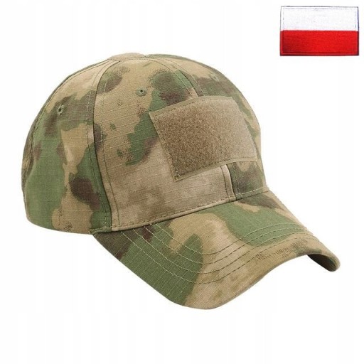 CZAPKA z DASZKIEM WOJSKOWA Ripstop MULTICAM FLAGI