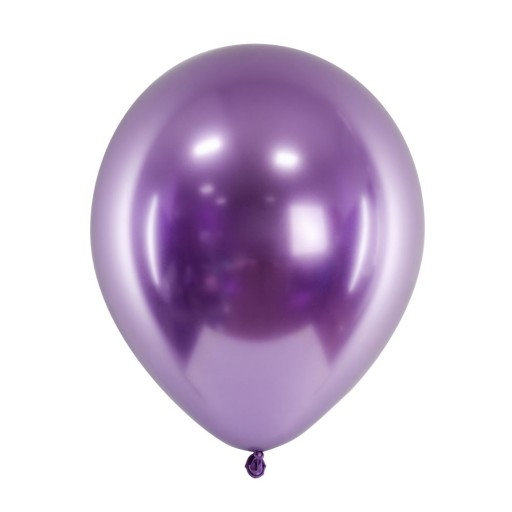 Balony FIOLETOWE klasyczne GLOSSY EFFECT 10 szt.