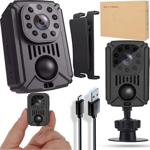 MINI KAMERA DETEKCJA RUCHU UKRYTA MAŁA SZPIEGOWSKA FULL HD + UCHWYT STATYW