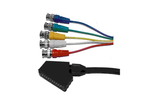 Kabel gniazdo Scart/5 wtyków BNC do monitorów PVM