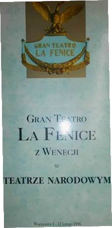 Gran Teatro La Fenice z Wenecji w -