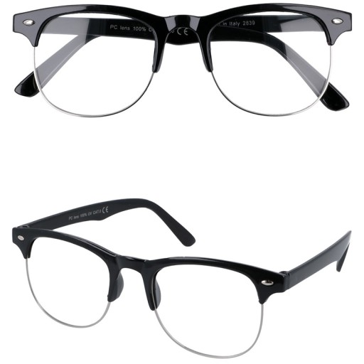 Okulary zerówki kujonki nerdy