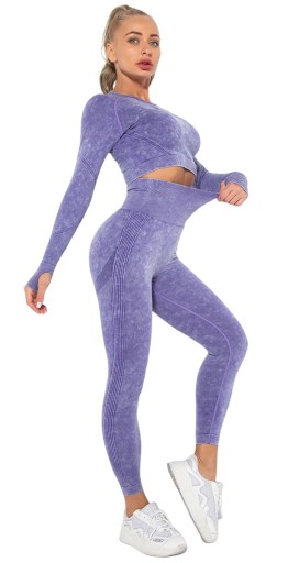DAMSKI ZESTAW FITNESS 2-CZĘŚCIOWY JOGI JOGGING L