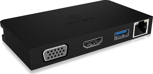 ICY BOX STACJA DOKUJĄCA USB-C HDMI VGA USB 3.0 LAN