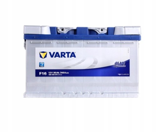 VARTA BLUE F16 80Ah 740A WYSOKI