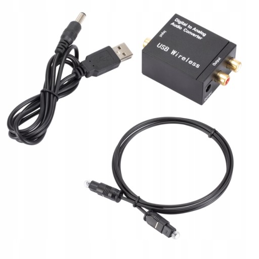 analogowy konwerter Audio z światłowodem Bluetooth