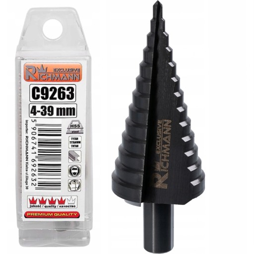 WIERTŁO STOPNIOWE STOŻKOWE 4-39MM RICHMANN C9263