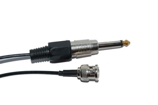 Kabel wtyk BNC / wtyk jack 6,3 mono, RG174 1m