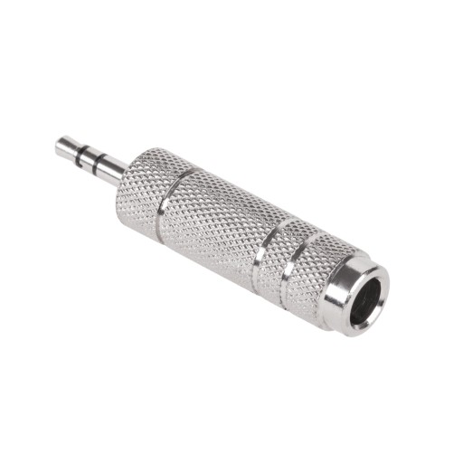 Przejściówka złącze Jack stereo 3.5 - 6.3 Metalowe
