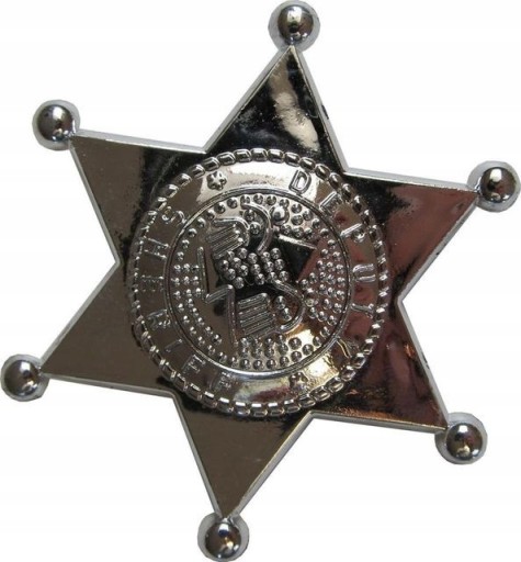 GWIAZDA SZERYFA SREBRNA SZERYF KOWBOJ CA240