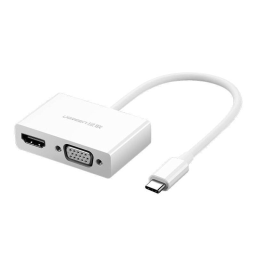 Adapter USB-C do HDMI + VGA UGREEN (biały)