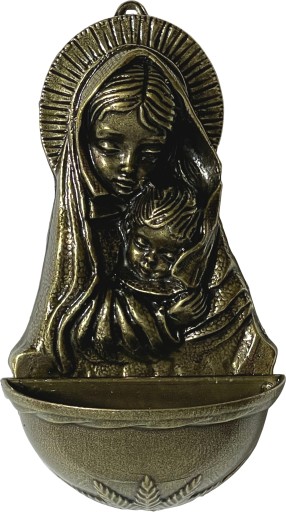 WISZĄCA KROPIELNICA DOMOWA NA WODĘ ŚWIĘCONĄ MATKA BOSKA KARMIĄCA