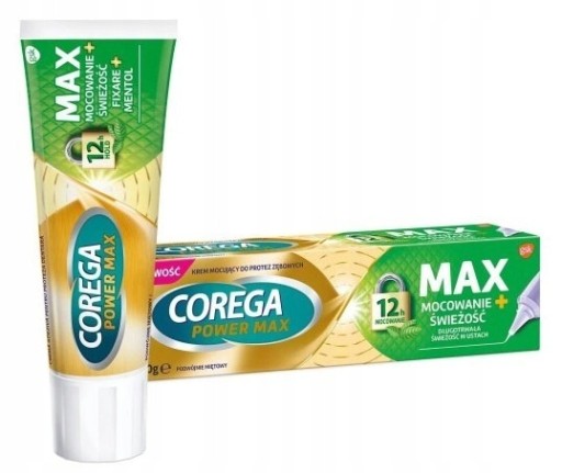 COREGA Power Max mocowanie+świeżość krem do protez 40g
