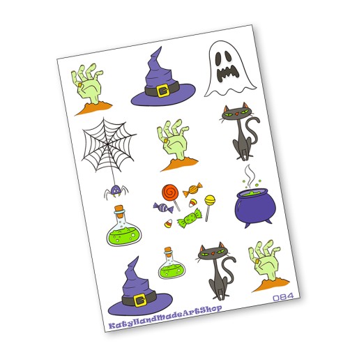 NAKLEJKI HALLOWEEN DLA DZIECI 7,5X10,5 N84