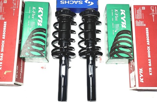 2X KAYABA AMORTYZATOR PRZÓD ODBOJE PODU SPRĘŻYNA ZMONTOWANE VW PASSAT B6