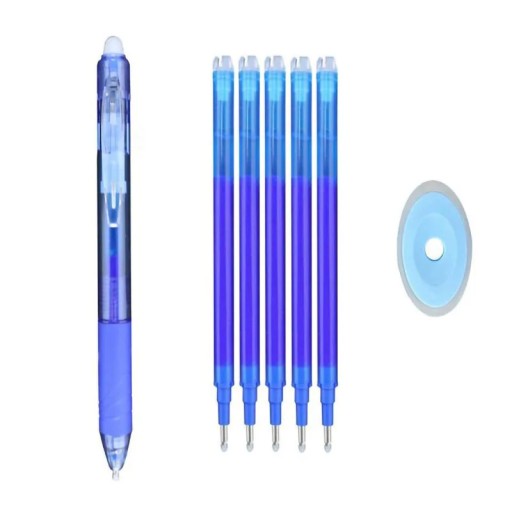 Multicolor 0.5mm Erasable Gel Pens with Refills Eraser High Quality Black