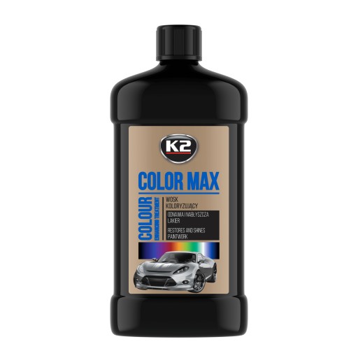 K2 COLOR MAX 500ML PASTA WOSK KOLORYZUJĄCY DO SAMOCHODU AUTA CZARNY