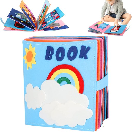 KSIĄŻKA FILC MANIPULACYJNA SENSORYCZNA MONTESSORI
