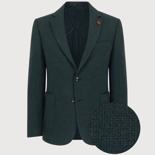 Zielona casualowa marynarka męska pin kwiatek Slim Fit PAKO LORENTE 176/58