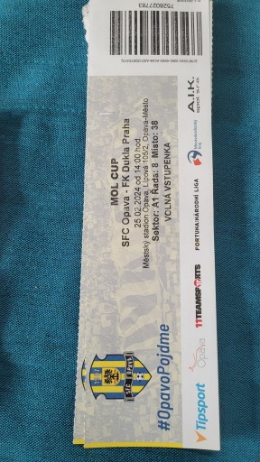 Bilet SFC Opava - FK Dukla Praha