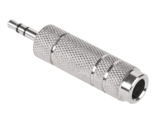 ZŁĄCZE WTYK PRZEJŚCIÓWKA MAŁY JACK 3,5 / 6,3 METAL