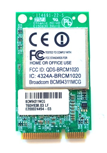 KARTA WI-FI Broadcom BCM94311MCG 802.11b / 802.11g