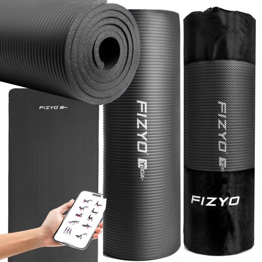 MATA DO ĆWICZEŃ GIMNASTYCZNYCH JOGI KICKBOXINGU PILATES KARIMATA CZARNA XXL