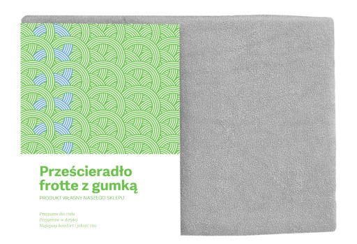 PRZEŚCIERADŁO FROTTE Z GUMKĄ 160X200 SZARE BAWEŁNA MATOWE JASNY POPIEL